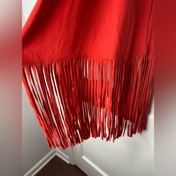 CHICOS ZENERGY NWT 1 Annato Orange Natasha Fringe Vest - Picture 3 of 7